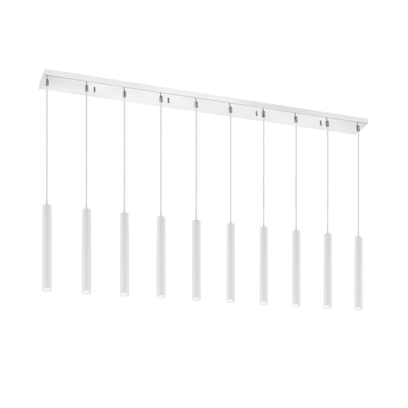 Z-Lite 917MP12-WH-LED-10LCH Forest LED Island Pendant, Chrome
