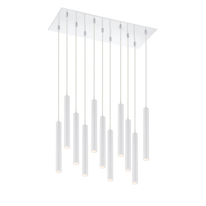 Z-Lite 917MP12-WH-LED-11LCH Forest LED Island Pendant, Chrome