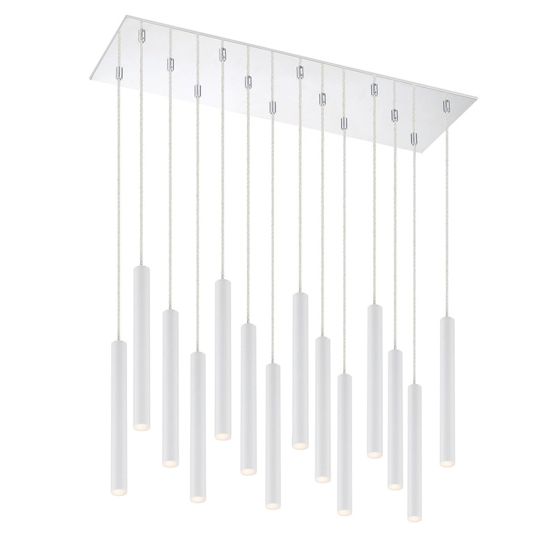 Z-Lite 917MP12-WH-LED-14LCH Forest LED Island Pendant, Chrome