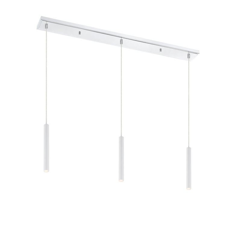 Z-Lite 917MP12-WH-LED-3LCH Forest LED Island Pendant, Chrome