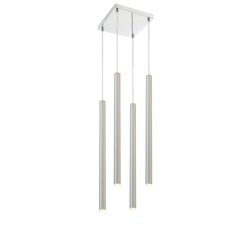 Z-Lite 917MP24-BN-LED-4SCH Forest LED Island Pendant, Chrome
