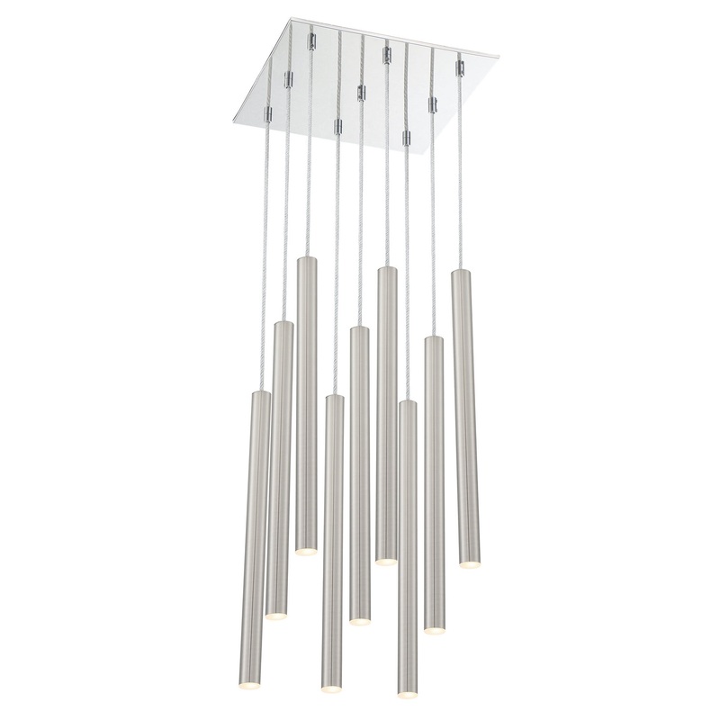 Z-Lite 917MP24-BN-LED-9SCH Forest LED Island Pendant, Chrome