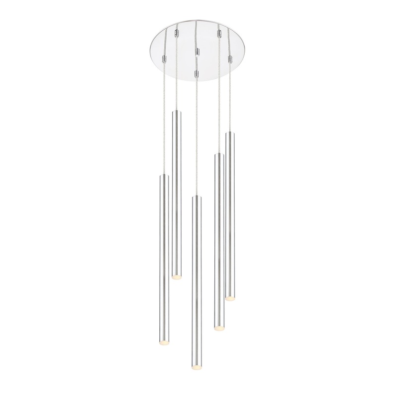 Z-Lite 917MP24-CH-LED-5RCH Forest LED Island Pendant, Chrome
