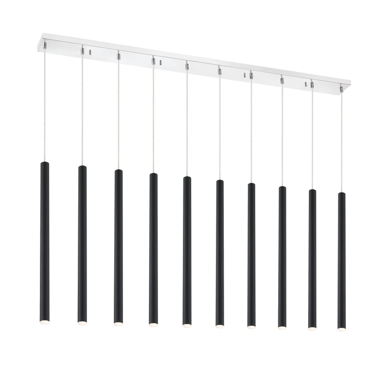 Z-Lite 917MP24-MB-LED-10LCH Forest LED Island Pendant, Chrome