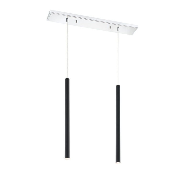 Z-Lite 917MP24-MB-LED-2LCH Forest LED Island Pendant, Chrome