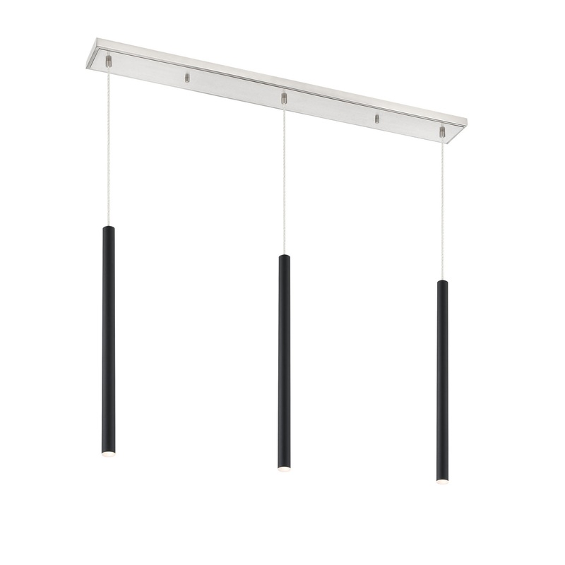 Z-Lite 917MP24-MB-LED-3LBN Forest LED Island Pendant, Brushed Nickel