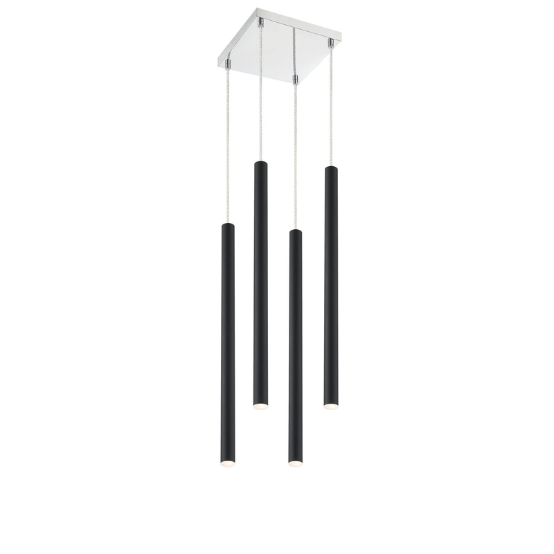 Z-Lite 917MP24-MB-LED-4SCH Forest LED Island Pendant, Chrome