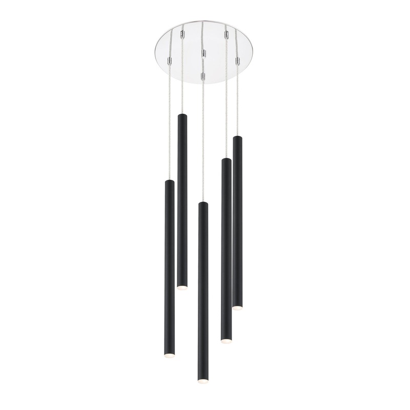 Z-Lite 917MP24-MB-LED-5RCH Forest LED Island Pendant, Chrome