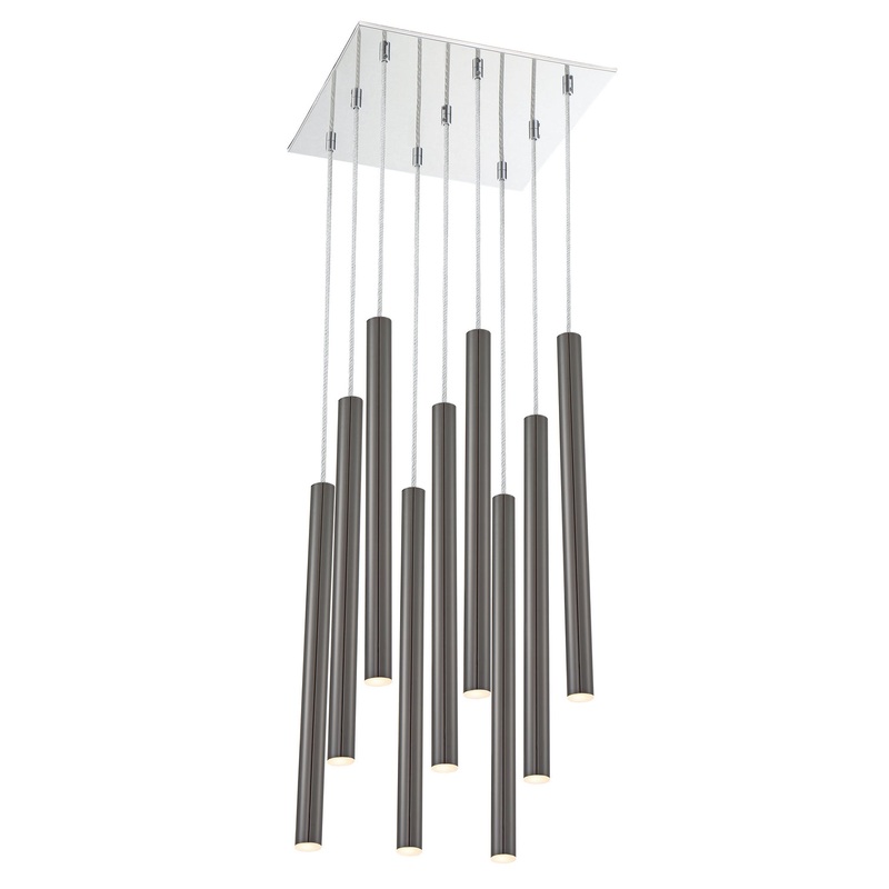 Z-Lite 917MP24-PBL-LED-9SCH Forest LED Island Pendant, Chrome