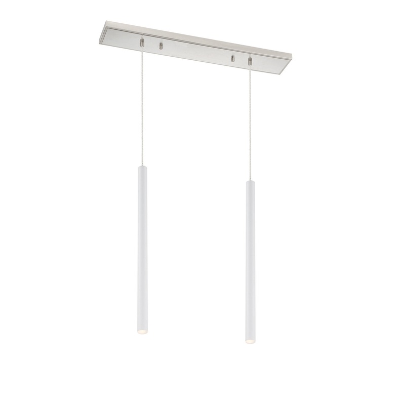 Z-Lite 917MP24-WH-LED-2LBN Forest LED Island Pendant, Brushed Nickel