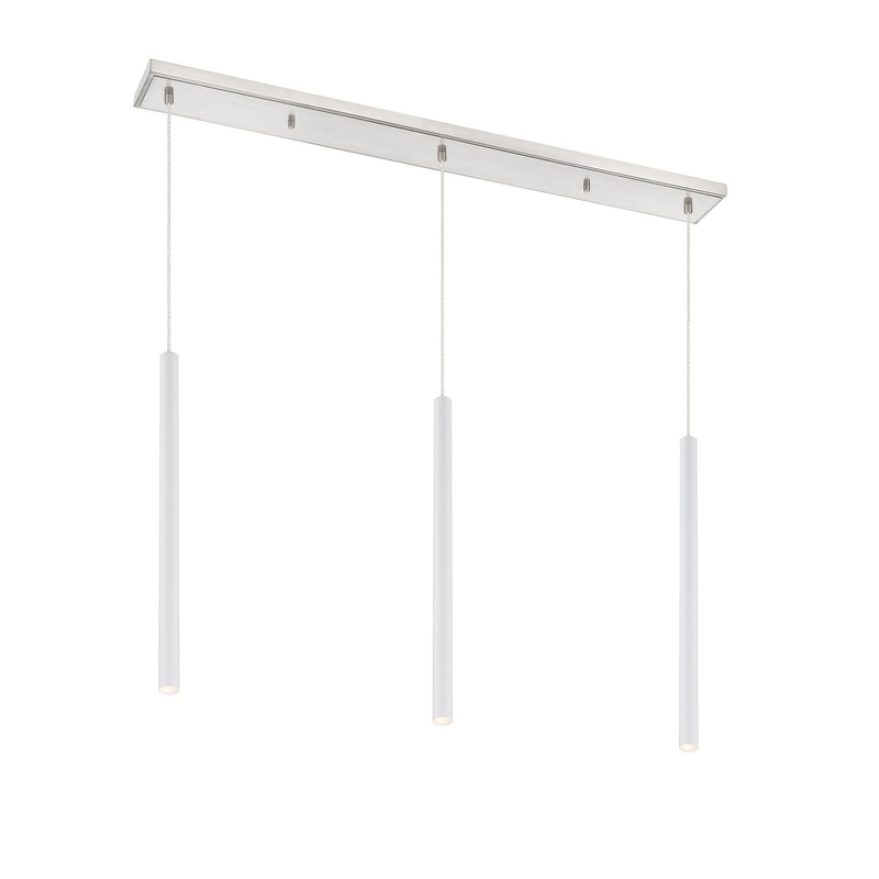 Z-Lite 917MP24-WH-LED-3LBN Forest LED Island Pendant, Brushed Nickel