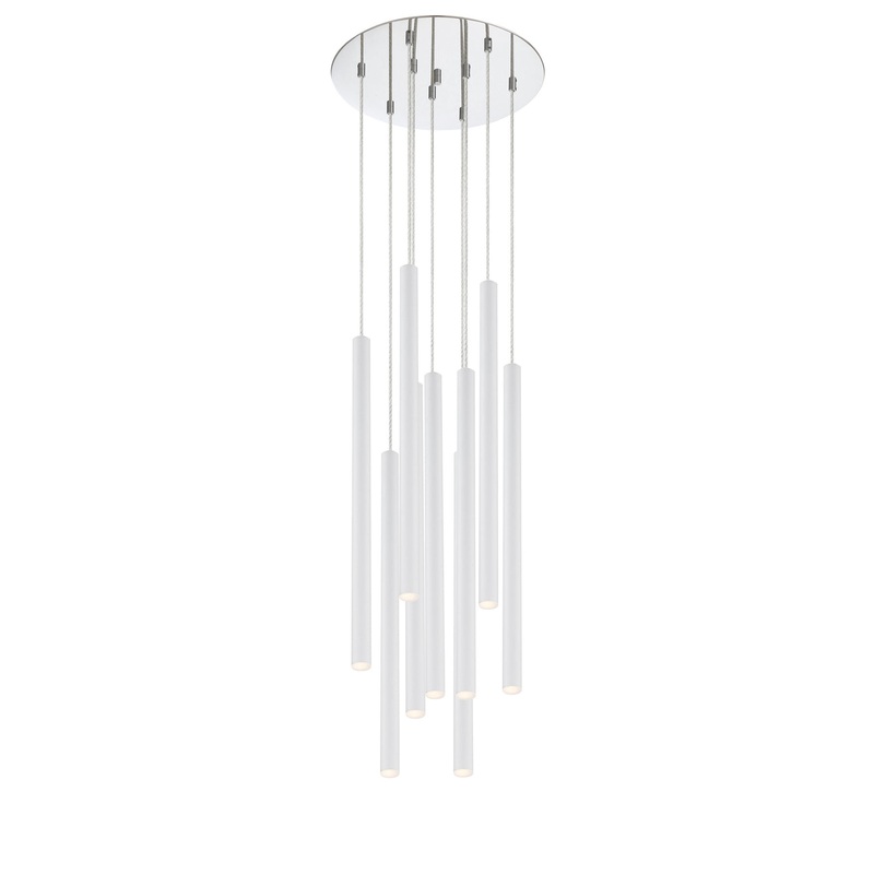 Z-Lite 917MP24-WH-LED-9RCH Forest LED Island Pendant, Chrome