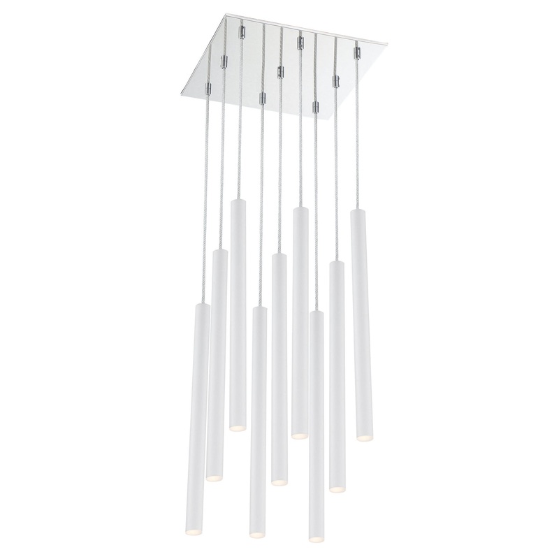 Z-Lite 917MP24-WH-LED-9SCH Forest LED Island Pendant, Chrome