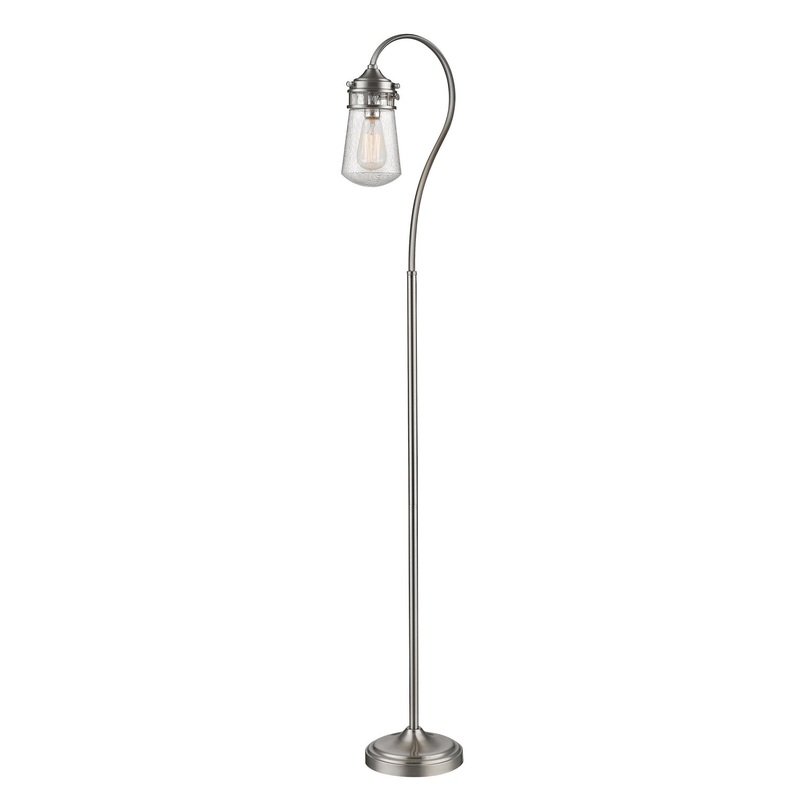 Z-Lite FL120-BN Celeste One Light Floor Lamp, Brushed Nickel