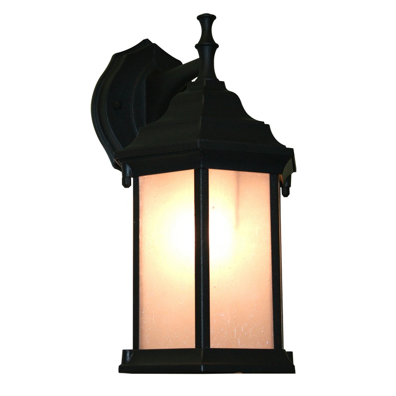 Z-Lite T21-BK-F Waterdown One Light Outdoor Wall Sconce, Black
