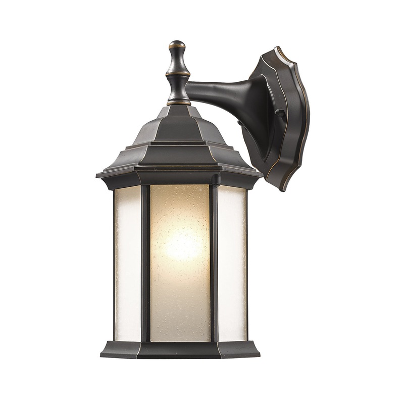 Z-Lite T21-ORB-F Waterdown One Light Outdoor Wall Sconce, Oil Rubbed Bronze