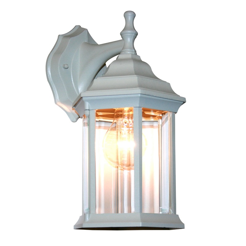 Z-Lite T21WH Waterdown One Light Outdoor Wall Sconce, Gloss White