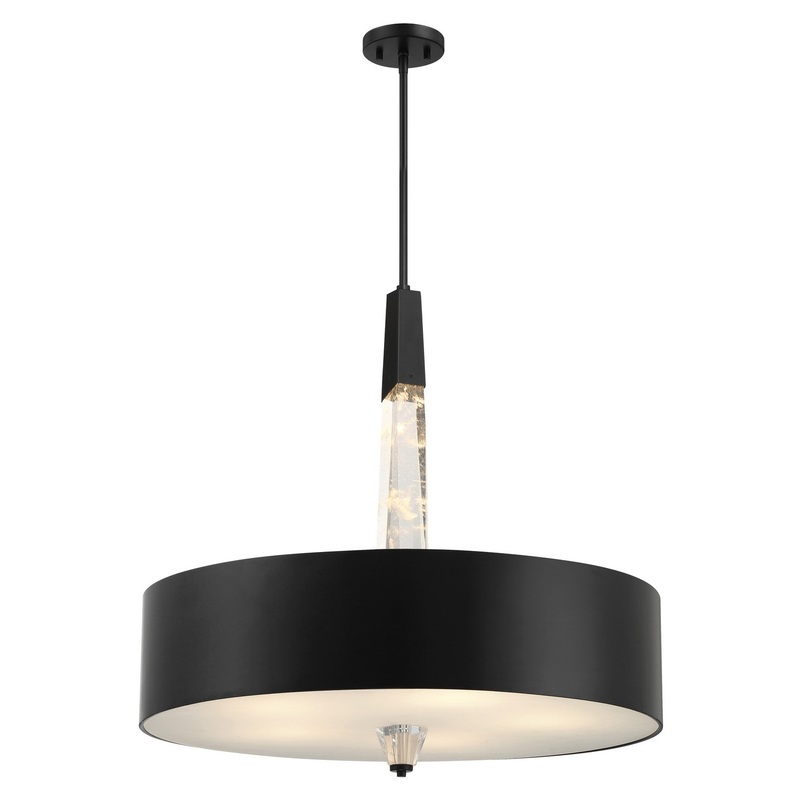 George Kovacs P1285-66A-L Drifting Droplets Five Light Pendant, Coal