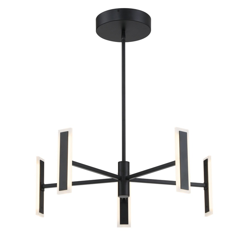 George Kovacs P1415-66A-L Edge LED Chandelier, Coal