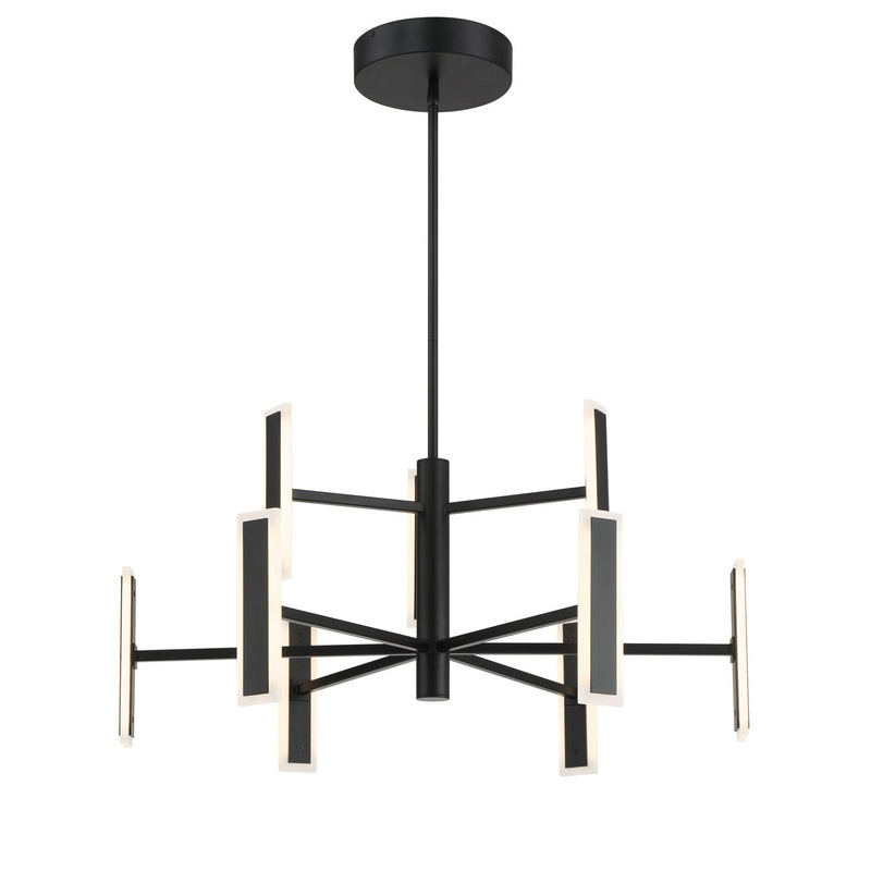George Kovacs P1419-66A-L Edge LED Chandelier, Coal