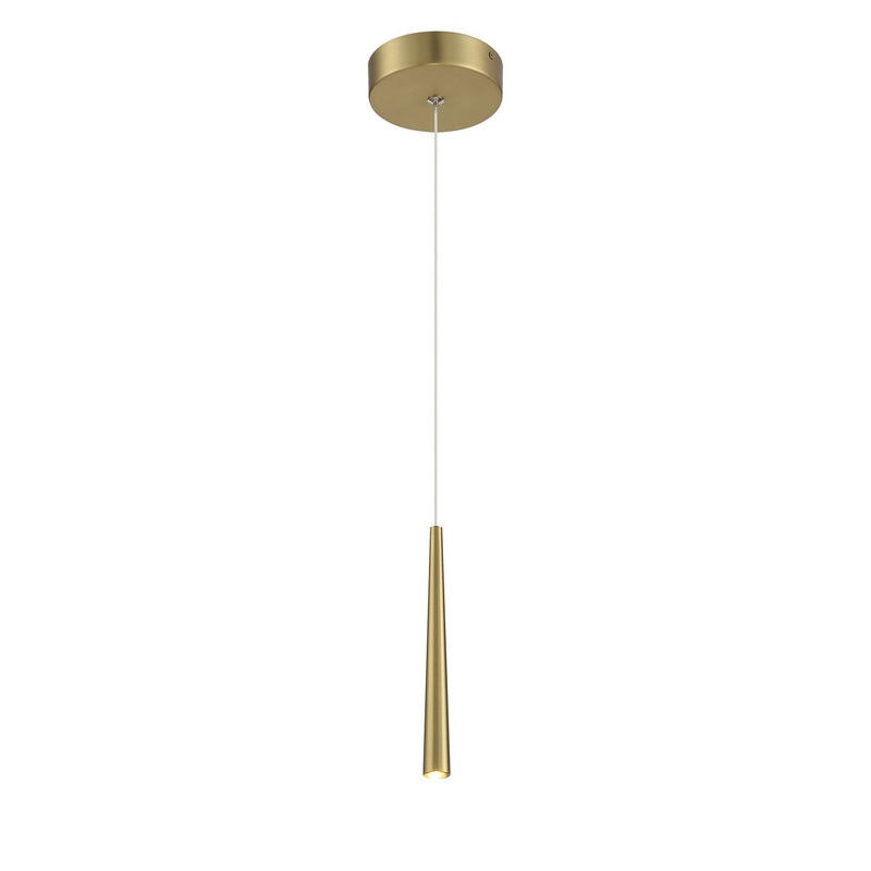 George Kovacs P1458-695-L Stretch LED Mini Pendant, Soft Brass