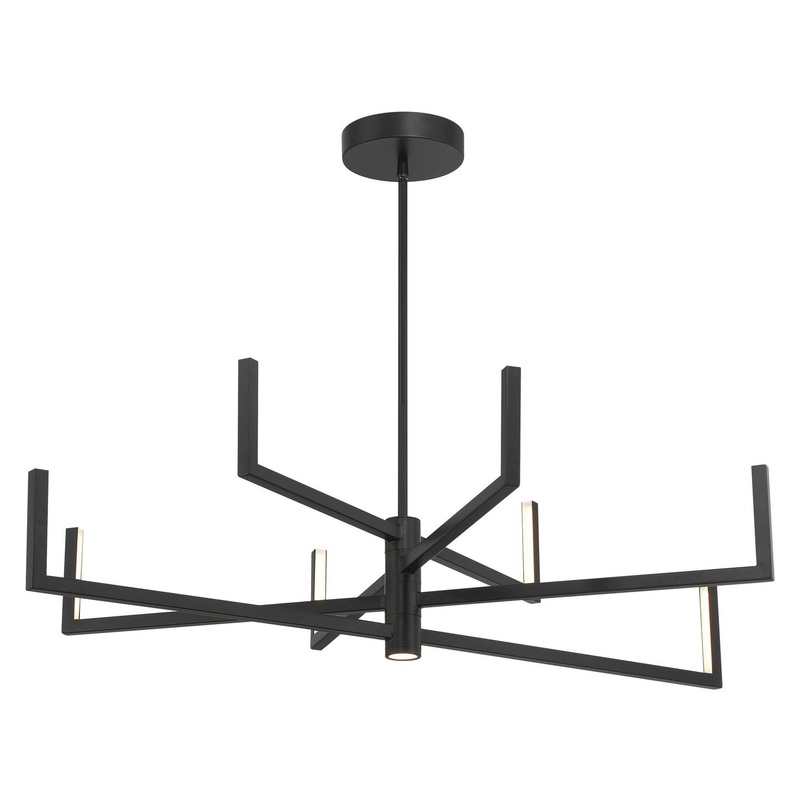 George Kovacs P1478-66A-L Articular LED Chandelier, Coal