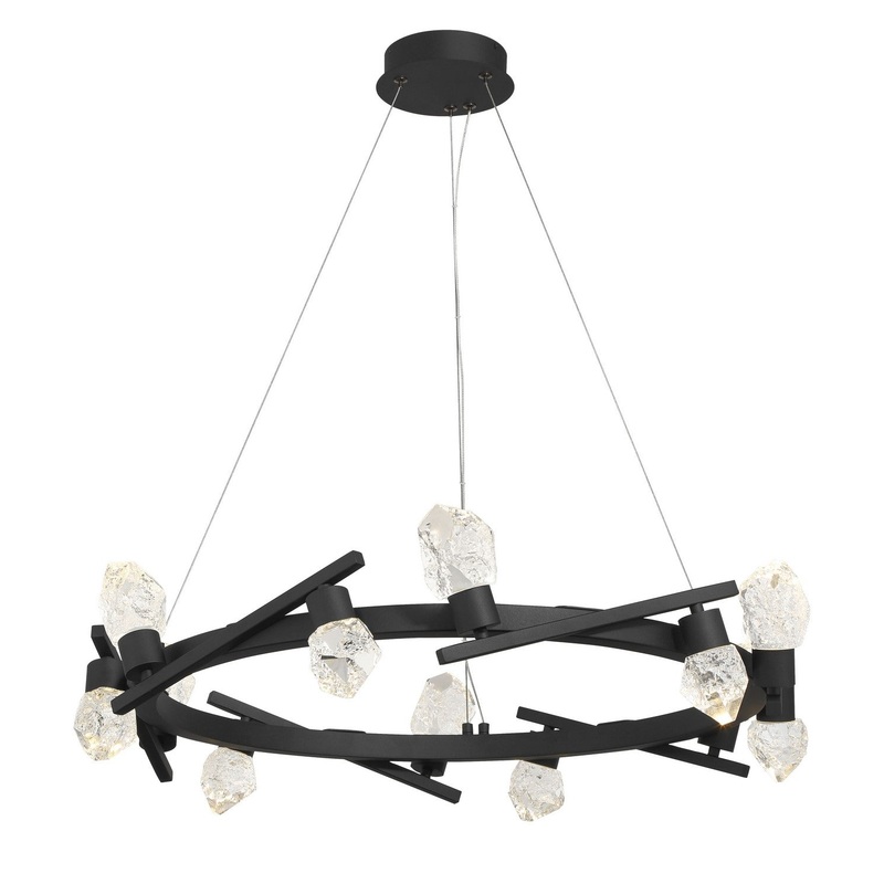 George Kovacs P1537-066-L Kosmyc LED Chandelier, Sand Black