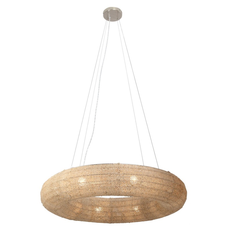 Metropolitan N1727-84 Copra Eight Light Chandelier, Nickel