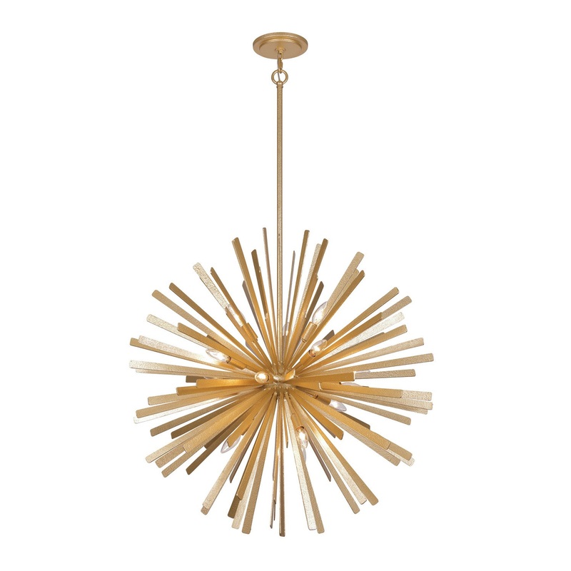 Metropolitan N1908-785 Confluence 16 Light Pendant, Piastra Gold