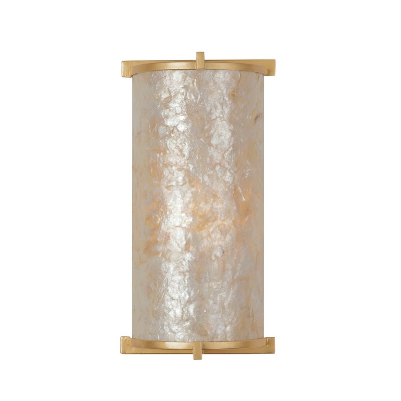 Metropolitan N1931-760 Sommers Bend One Light Wall Sconce, Capiz Shell Gold