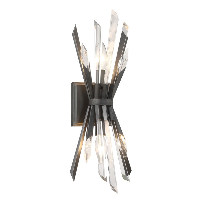 Metropolitan N1942-766 Elsa Two Light Wall Sconce, Midnight Graphite