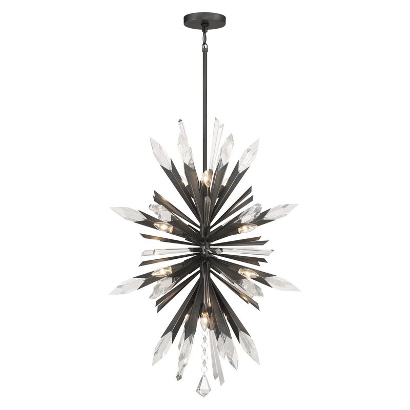 Metropolitan N1947-766 Elsa 12 Light Pendant, Midnight Graphite