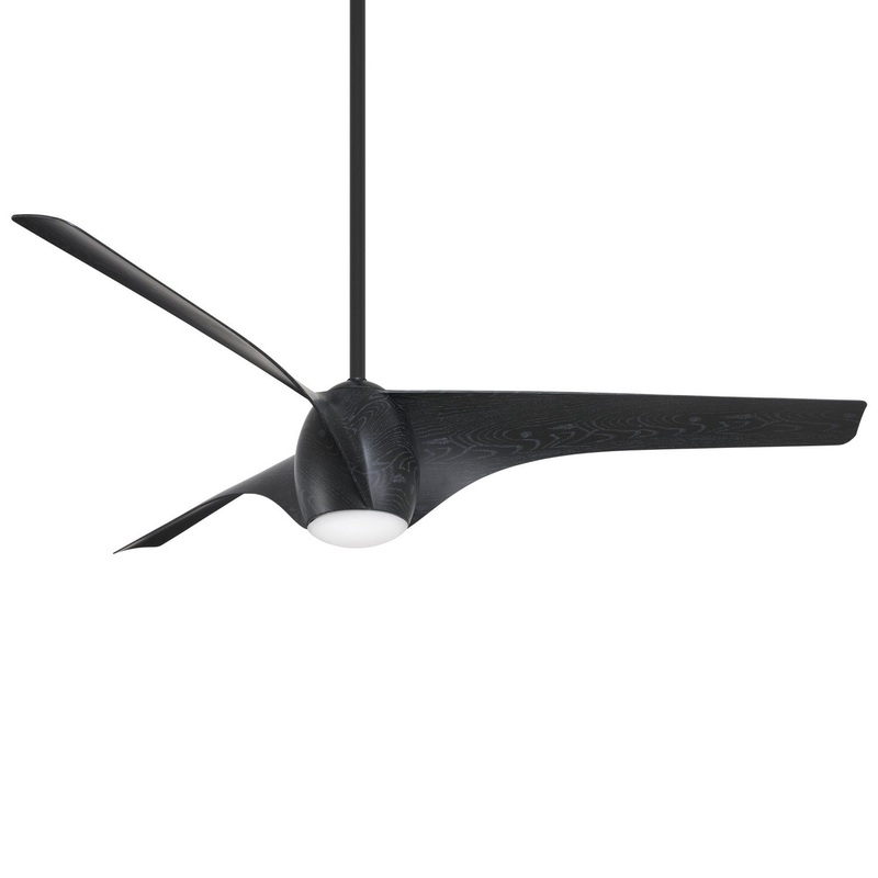 Minka-Aire F839L-MBM Airewave 65" Ceiling Fan, Matte Black Maple