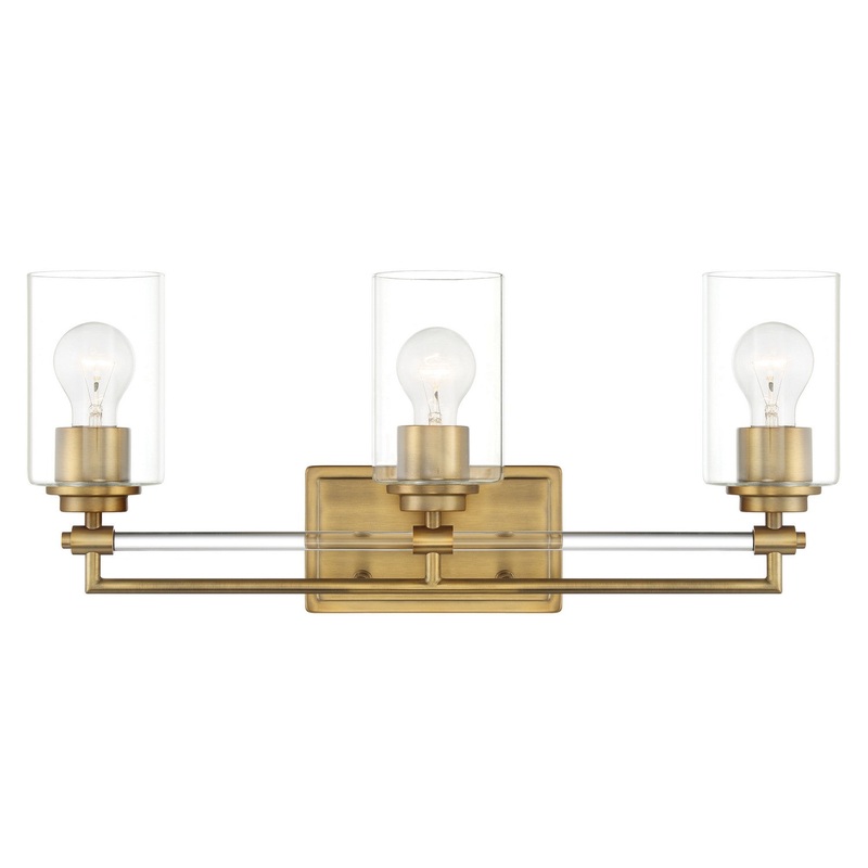 Minka Lavery 2643-575 Binsly Three Light Bath Vanity, Aged Brass