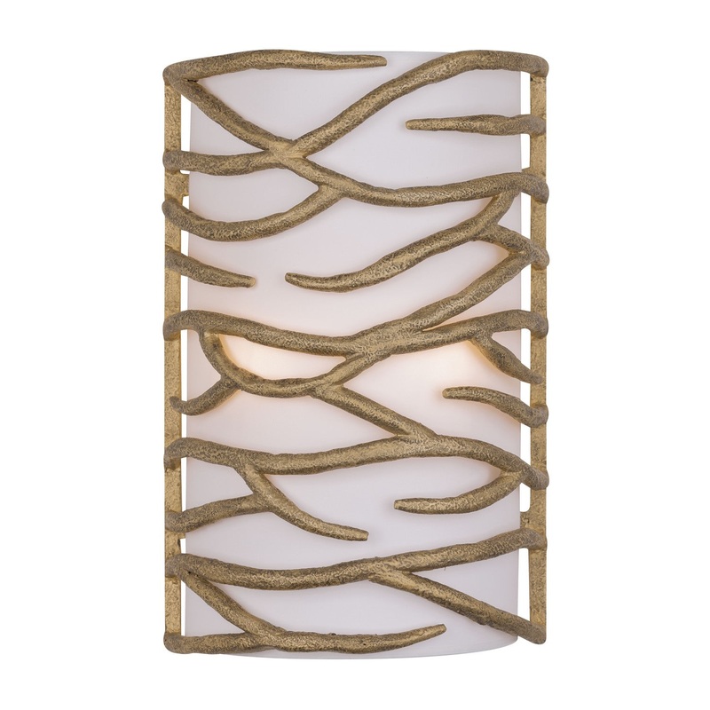 Minka Lavery 3712-788 Branch Reality Two Light Wall Sconce, Textured Ashen Gold