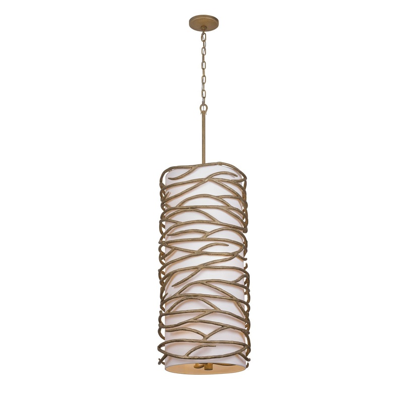 Minka Lavery 3716-788 Branch Reality Nine Light Foyer Pendant, Textured Ashen Gold