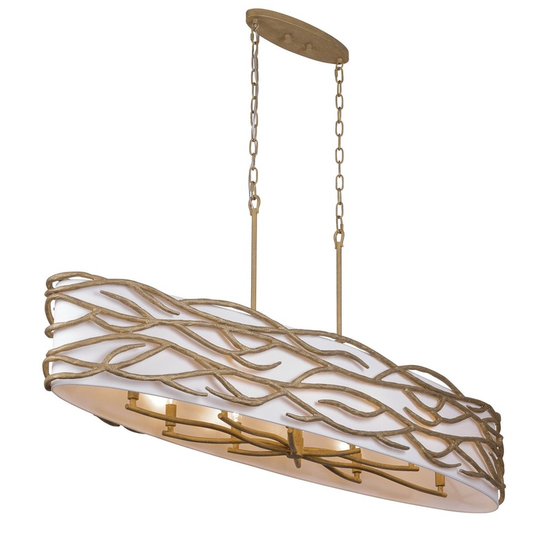 Minka Lavery 3717-788 Branch Reality Ten Light Island Pendant, Textured Ashen Gold