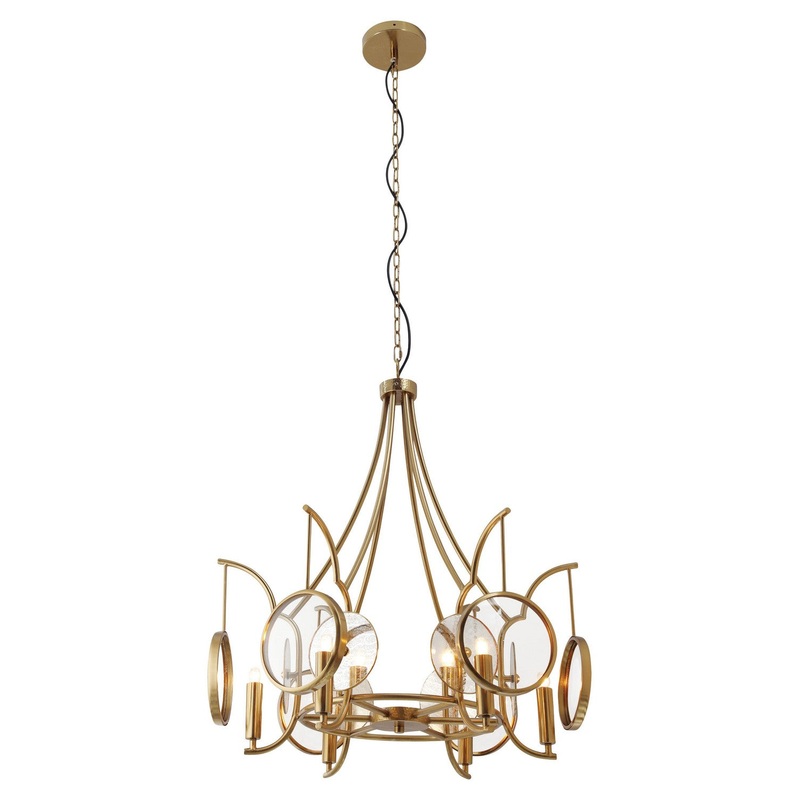 Minka Lavery 3816-863 Into Focus Six Light Chandelier, Brass Antique