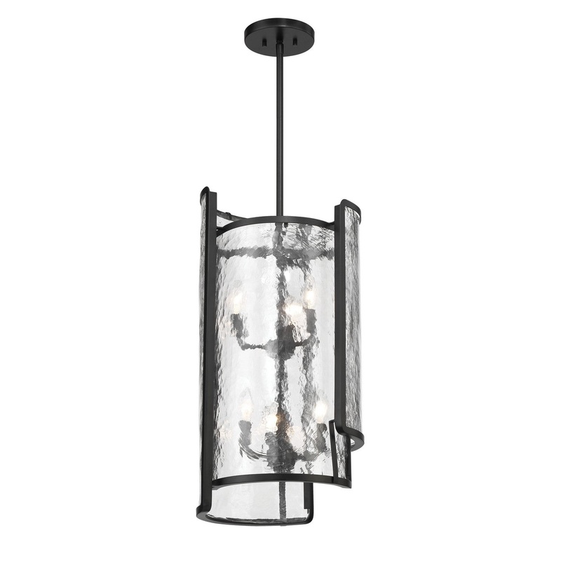Minka Lavery 5266-66A Bella Collina Six Light Foyer Pendant, Coal