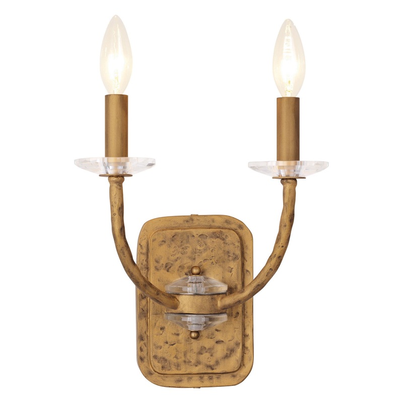 Minka Lavery 5282-788 Atella Two Light Wall Sconce, Ashen Gold