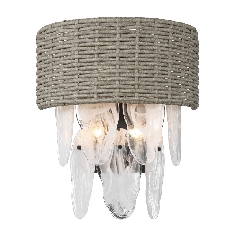 Minka Lavery 5295-66A Breakers Isle Four Light Wall Sconce, Coal