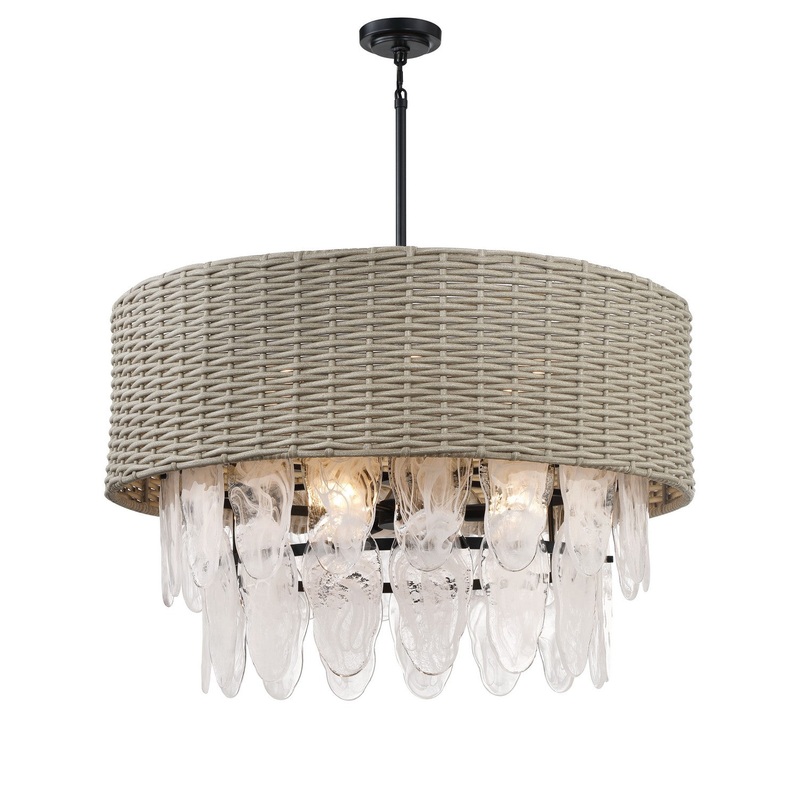 Minka Lavery 5297-66A Breakers Isle Nine Light Pendant, Coal