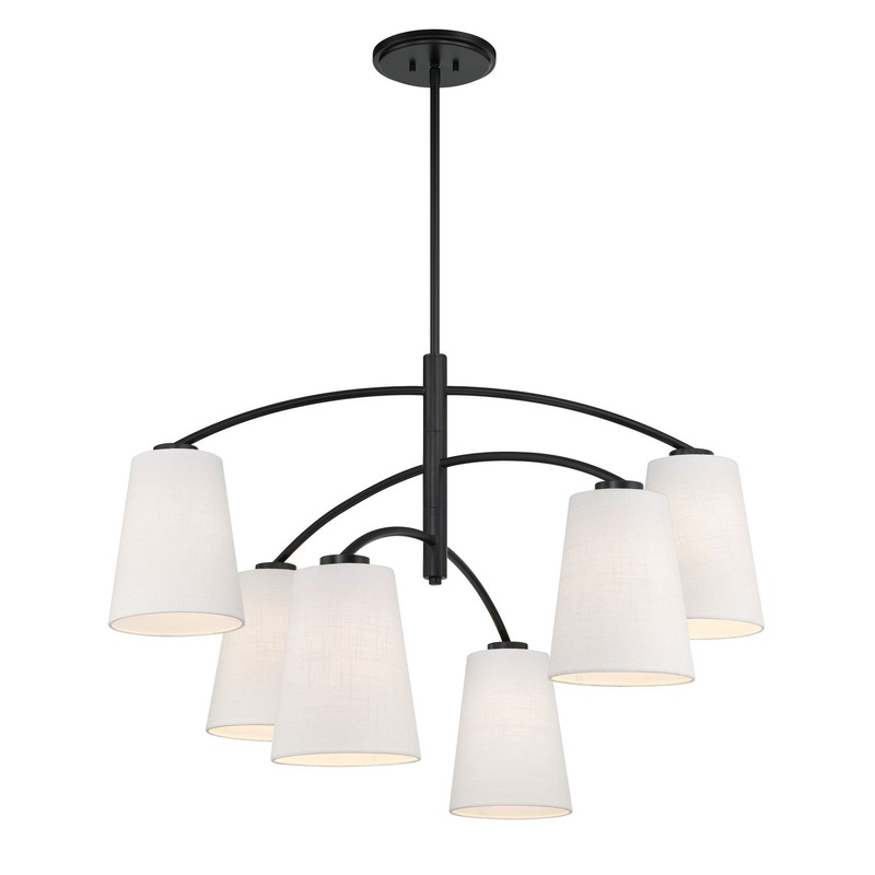 Minka Lavery 5397-66A Headington Six Light Chandelier, Coal