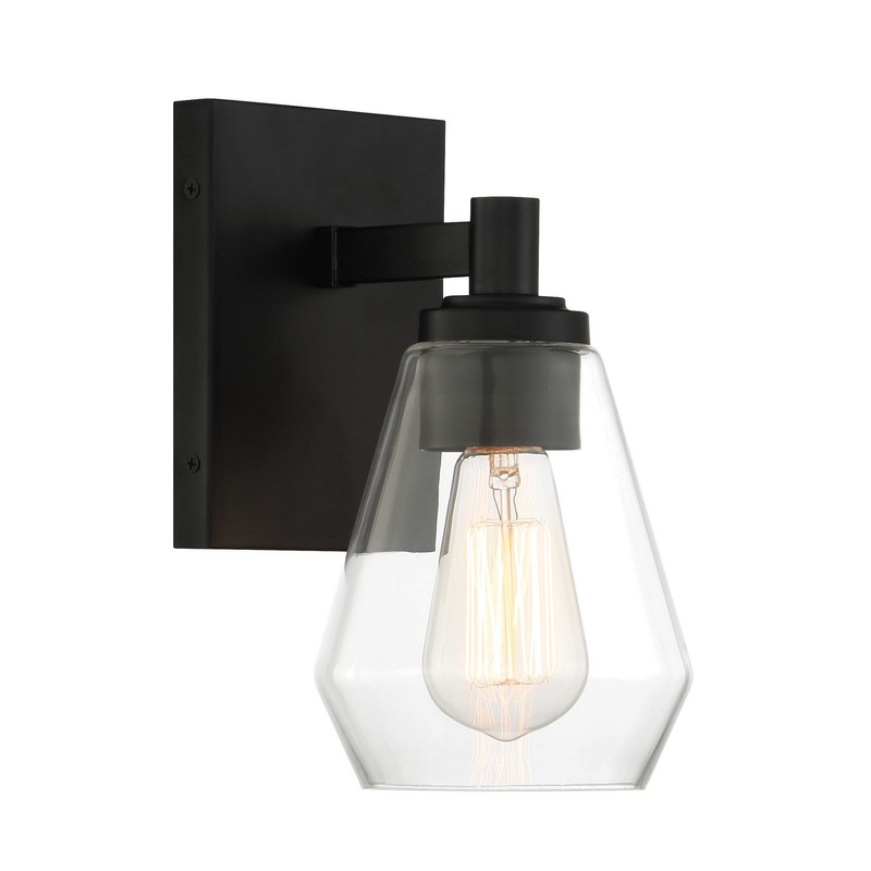 Minka Lavery 5701-66A Clarity One Light Bath Vanity, Coal