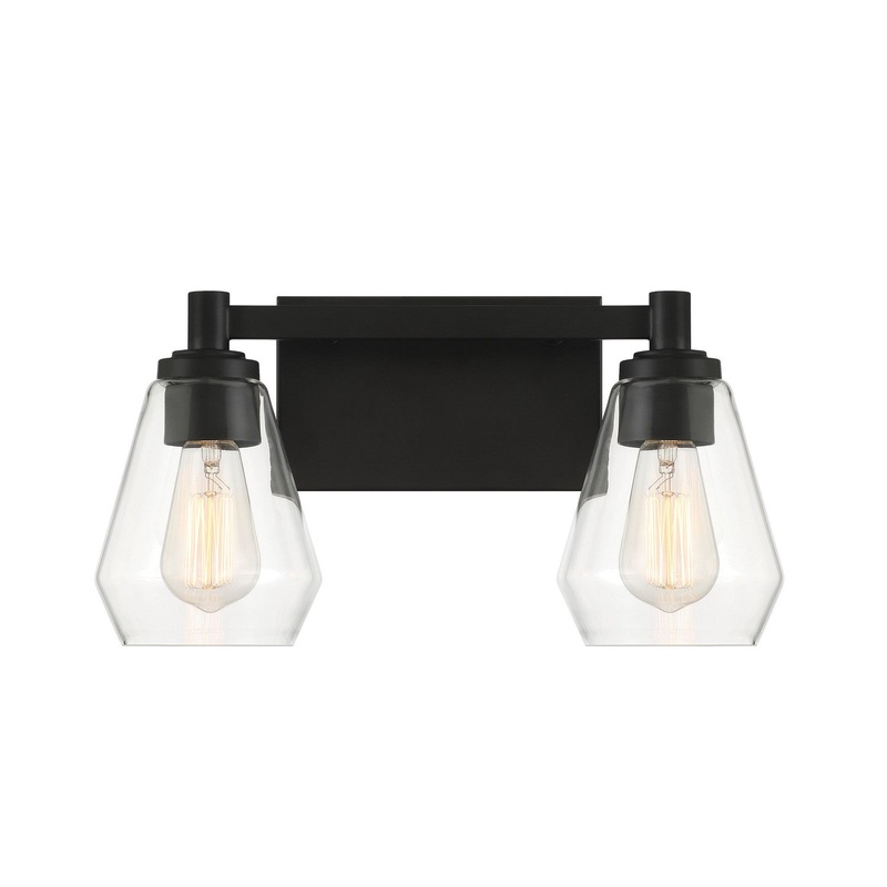 Minka Lavery 5702-66A Clarity Two Light Bath Vanity, Coal