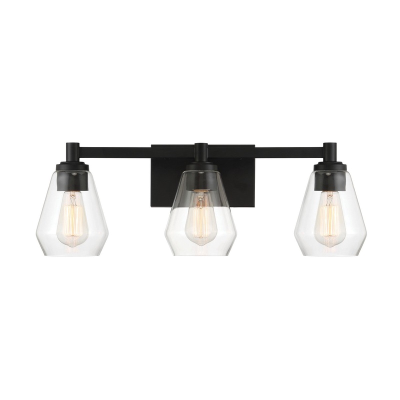 Minka Lavery 5703-66A Clarity Three Light Bath Vanity, Coal