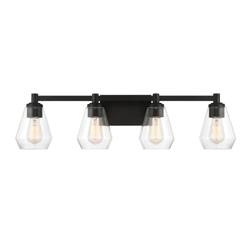 Minka Lavery 5704-66A Clarity Four Light Bath Vanity, Coal