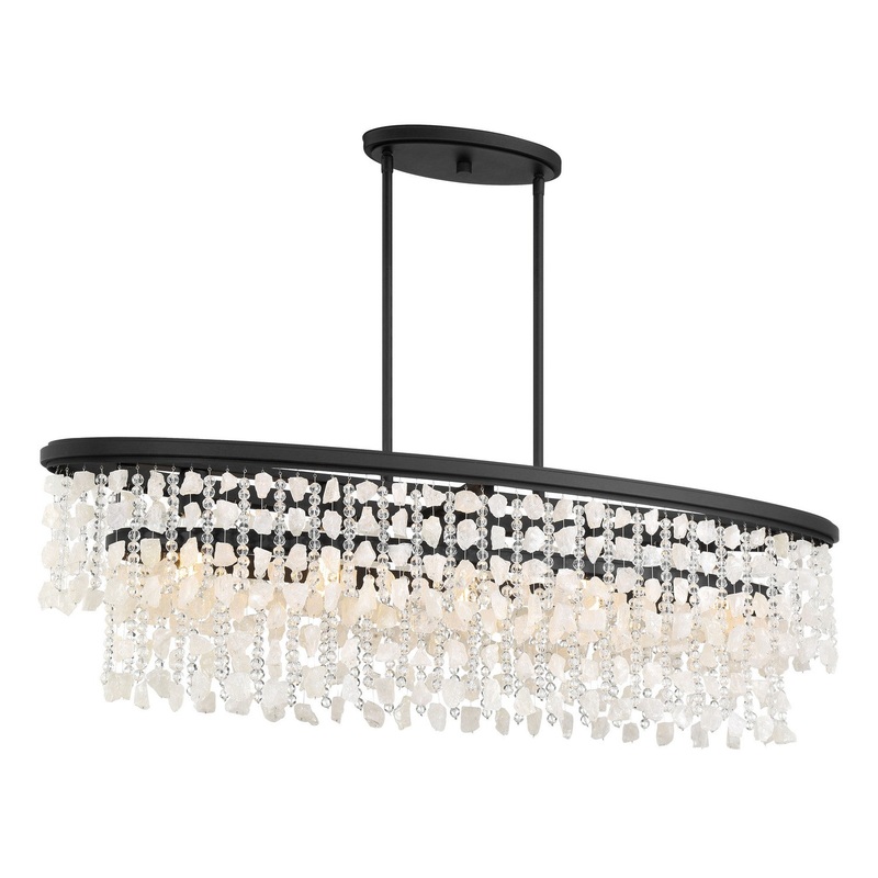 Minka Lavery 6707-66 Shimmering Elegance Five Light Island Pendant, Sand Coal