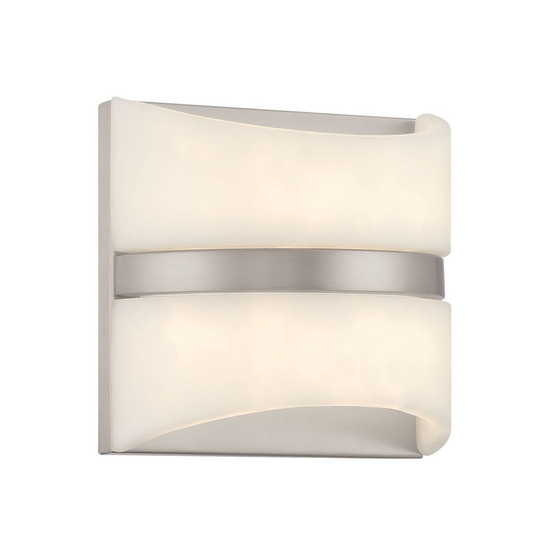 Minka Lavery 821-84-L Velaux LED Wall Sconce, Brushed Nickel