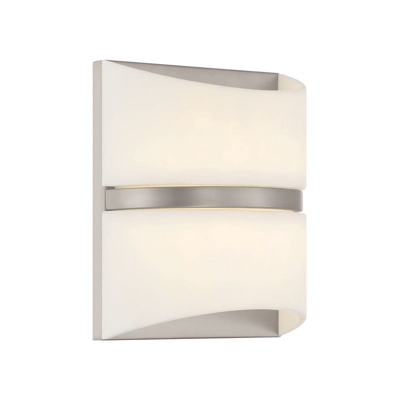 Minka Lavery 822-84-L Velaux LED Wall Sconce, Brushed Nickel